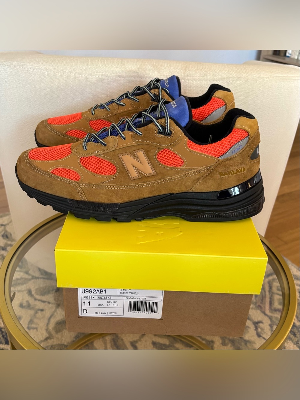 New Balance 992 MiUSA Action Bronson Tiger Eye Men’s Size 11 Baklava
